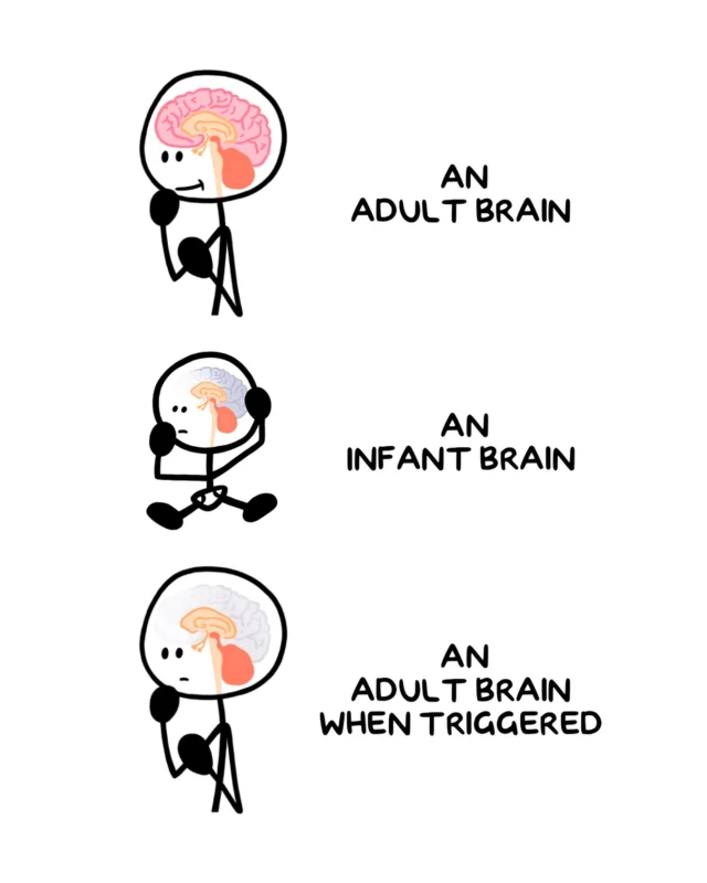 When we’re triggered, our cortex goes offline